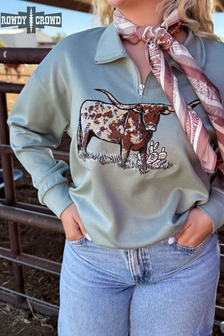 Long Horn Quarter zip